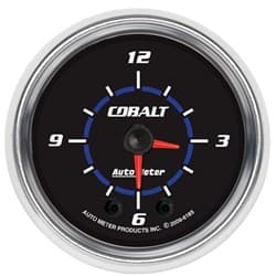 COBALT 2-1/16" CLOCK ANALOGUE AUTO METER - 6185