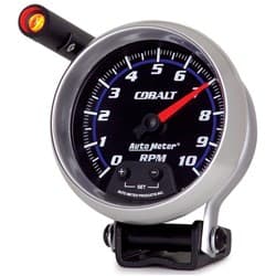 COBALT 3-3/4" TACHO 10,000RPM PEDESTAL MOUNT W/ SHIFT LIGHT AUTO METER - 6290