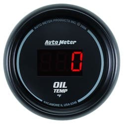 SPORT-COMP DIGITAL OIL TEMP 2-1/16", 0-340 F, ELECTRIC AUTO METER - 6348