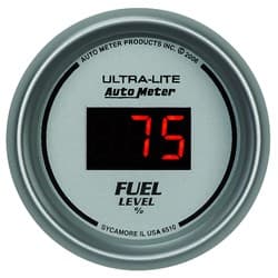 ULTRA-LITE DIGITAL FUEL LEVEL 2-1/16", PROGRAMMABLE AUTO METER - 6510