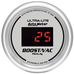 ULTRA-LITE DIGITAL BOOST / VAC 2-1/16", 30IN/HG - 30PSI, ELEC AUTO METER - 6559