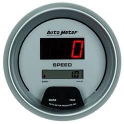 ULTRA-LITE DIGITAL SPEEDOMETER 3-3/8", 200MPH / 320KPH, PROG AUTO METER - 6588