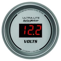 ULTRA-LITE DIGITAL VOLTMETER 2-1/16", 8-18 VOLTS AUTO METER - 6593
