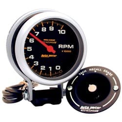 PRO COMP 3-3/4 TACH 10,000 RPM W/MEMORY 10,000RPM, STD.IGN. AUTO METER - 6601