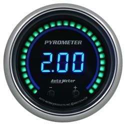 COBALT 2-1/16" DIGITAL EGT 2-CHANNEL, 0-1100Â°C / 2000Â°F AUTO METER - 6744-CB