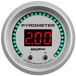 ULTRA-LITE 2-1/16" DIGITAL EGT 2-CHANNEL, 0-1100Â°C / 2000Â°F AUTO METER - 6744-UL