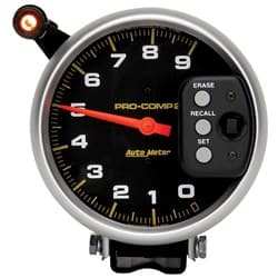 PRO-COMP 5" TACHO 9,000 RPM SHIFT LITE, MEMORY, PEDESTAL AUTO METER - 6851