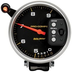 5 TACH, 9,000 RPM, DUAL RANGE 9000RPM, DUAL RANGE AUTO METER - 6852