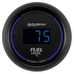 COBALT DIGITAL FUEL LEVEL 2-1/16", PROGRAMMABLE ELECTRIC AUTO METER - 6910