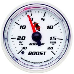 C2 SERIES 2-1/16" BOOST/VACUUM 30 IN/HG - 20 PSI, MECH, 10FT AUTO METER - 7107