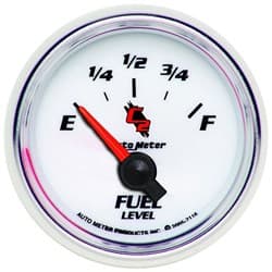 C2 SERIES 2-1/16" FUEL LEVEL 240-33 OHM, SHORT SWEEP ELECT. AUTO METER - 7116