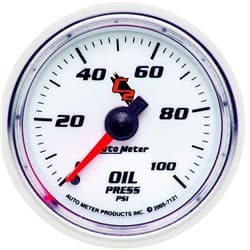 C2 SERIES 2-1/16" OIL PRESSURE 100PSI, MECHANICAL, 10FT AUTO METER - 7121