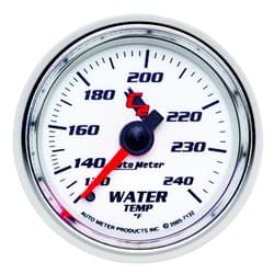 C2 SERIES 2-1/16" WATER TEMP 140-280Â°F, MECHANICAL, 6FT AUTO METER - 7132