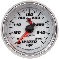 C2 SERIES 2-1/16" WATER TEMP 100-260Â°F, FULL  SWEEP ELECT. AUTO METER - 7155