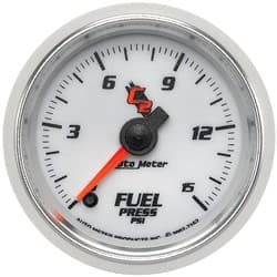 C2 SERIES 2-1/16 FUEL PRESSURE 0-15PSI, FULL SWEEP ELECTRIC AUTO METER - 7162