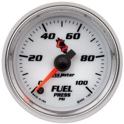C2 SERIES 2-1/16 FUEL PRESSURE 0-100PSI, FULL SWEEP ELECTRIC AUTO METER - 7163