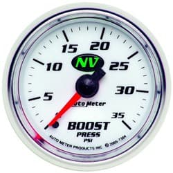 NV SERIES 2-1/16" BOOST GAUGE 0-35PSI, MECHANICAL, 10FT AUTO METER - 7304