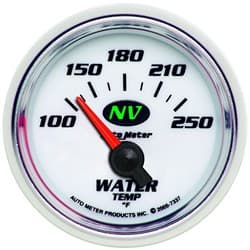NV SERIES 2-1/16" WATER TEMP 100-250Â°F, SHORT SWEEP ELECT. AUTO METER - 7337