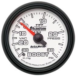 2-1/16 BOOST-VAC, 30 IN HG/30 2-1/16 PHANTOM II AUTO METER - 7503