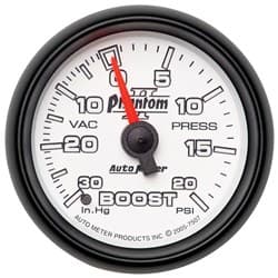 2-1/16 BOOST-VAC, 30 IN HG/20 2-1/16 PHANTOM II AUTO METER - 7507