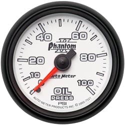 2-1/16 OIL PRESS, 0-100 PSI, 2-1/16 PHANTOM II AUTO METER - 7521