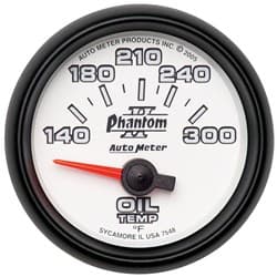 2-1/16 OIL TEMP, 140- 300`F, 2-1/16 PHANTOM II AUTO METER - 7548