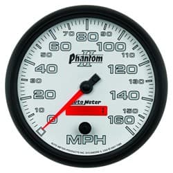 PHANTOM II 5" SPEEDO 160MPH ELECTRONIC, LCD ODOMETER AUTO METER - 7589