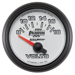 2-1/16 VOLTMETER, 8-18 VOLTS, 2-1/16 PHANTOM II AUTO METER - 7592