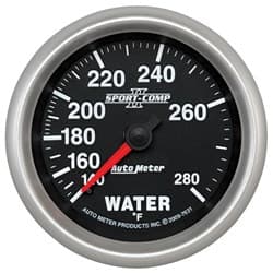2-5/8 WATER TEMP, 140- 280`F, SC II AUTO METER - 7631