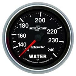 2-5/8 WATER TEMP, 120- 240`F, SC II AUTO METER - 7632