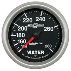 2-5/8 WATER TEMP, 100- 250`F, SC II AUTO METER - 7637