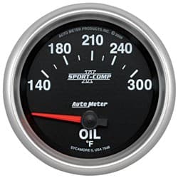 2-5/8 OIL TEMP, 140- 300`F, S SC II AUTO METER - 7648