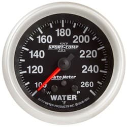 2-5/8 WATER TEMP, 100- 260`F, SC II AUTO METER - 7655