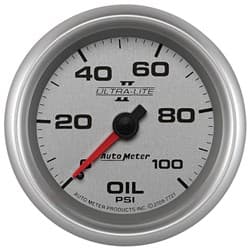 ULTRA-LITE II 2-5/8 OIL PRESS 0-100PSI, MECHANICAL, 10FT AUTO METER - 7721