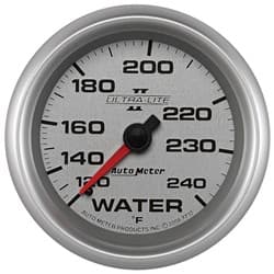 2-5/8 WATER TEMP, 120- 240`F, ULTRA LITE II  MECHANICAL AUTO METER - 7732