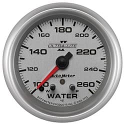 2-5/8 WATER TEMP, 100- 260`F, UL II AUTO METER - 7755