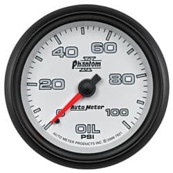 2-5/8 OIL PRESS, 0-100 PSI, M PHANTOM II AUTO METER - 7821