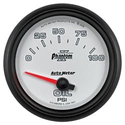 2-5/8 OIL PRESS, 0-100 PSI, S PHANTOM II AUTO METER - 7827