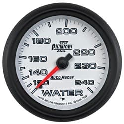 2-5/8 WATER TEMP, 120- 240`F, PHANTOM II AUTO METER - 7832