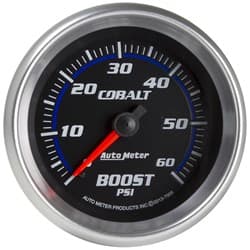 COBALT 2-5/8" BOOST GAUGE 0-60PSI, MECHANICAL, 10FT AUTO METER - 7905