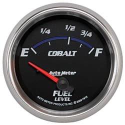 COBALT 2-5/8" FUEL LEVEL 73-10 OHMS, SHORT SWEEP ELECT. AUTO METER - 7915