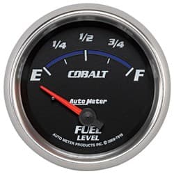 COBALT 2-5/8" FUEL LEVEL 240-33 OHMS, SHORT SWEEP ELECT AUTO METER - 7916