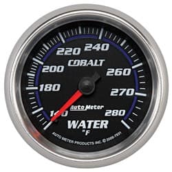 COBALT 2-5/8" WATER TEMP GAUGE 140-280Â°F, MECHANICAL, 6FT AUTO METER - 7931