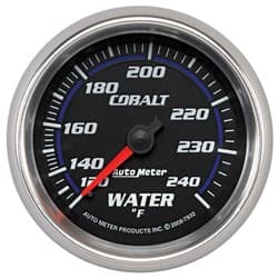 COBALT 2-5/8" WATER TEMP GAUGE 120-240Â°F, MECHANICAL, 6FT AUTO METER - 7932
