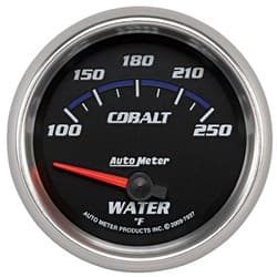 COBALT 2-5/8" WATER TEMP GAUGE 100-250Â°F, SHORRT SWEEP ELECT AUTO METER - 7937
