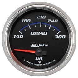 COBALT 2-5/8" OIL TEMP GAUGE 140-300Â°F, SHORT SWEEP ELECT. AUTO METER - 7948