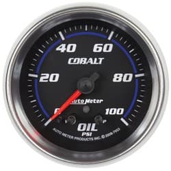 COBALT 2-5/8" OIL PRESSURE 0-100PSI, FULL SWEEP ELECTRIC AUTO METER - 7953