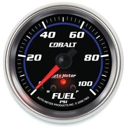 COBALT 2-5/8" FUEL PRESSURE 0-100PSI, FULL SWEEP ELECTRIC AUTO METER - 7963