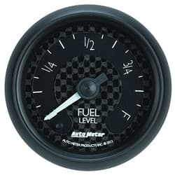 GT SERIES 2-1/16" FUEL LEVEL PROGRAMMABLE, FULL SWEEP ELECT AUTO METER / 8010