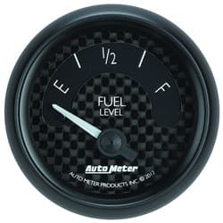 GT SERIES 2-1/16" FUEL LEVEL 240-33 OHM, SHORT SWEEP ELECT AUTO METER / 8016
